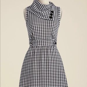ModCloth Coach Tour dress in houndstooth